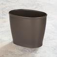 thumbnail image 3 of mDesign Plastic 2.25 Gallon Trash Garbage Wastebasket Can, 2 Pack, Dark Brown, 3 of 6