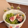 thumbnail image 4 of 100Pcs Fruit Fork Creative Disposable Cartoon Hamburger Pattern Food Bamboo Stick Home Supply, 4 of 7
