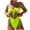 Green, variant on EGNMCR Womens Swimsuits Women's Fashion Casual Solid Color And Printing Waist Slim Binding Hollow Out Bikinis Sets
