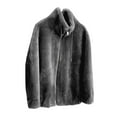 thumbnail image 4 of Women Fall Jackets Fuzzy Sherpa Fleece Zip Up Oversized Winter Warm Sweatshirt Hoodies Solid Outwears Coat, 4 of 4