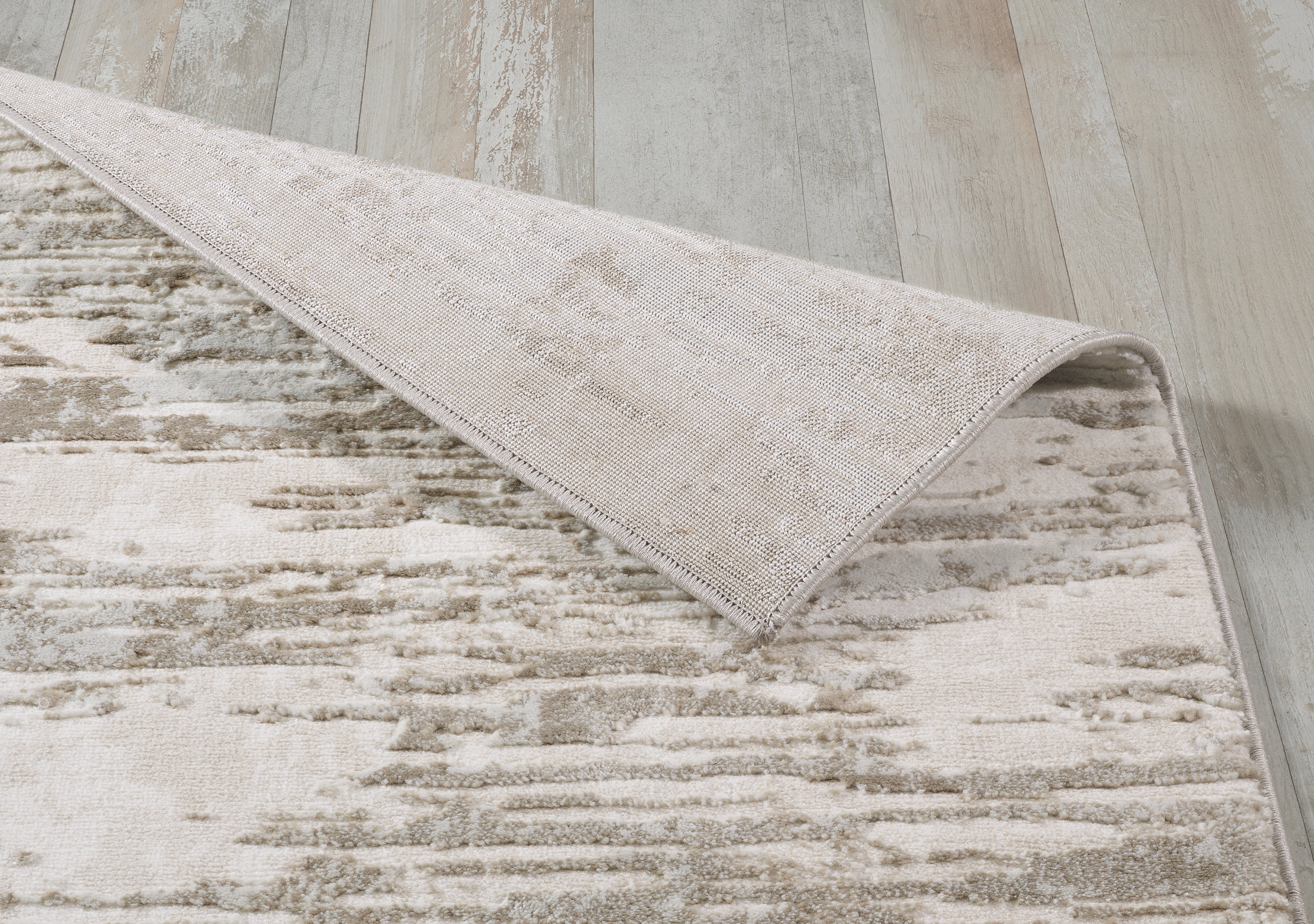 Better Homes & Gardens High Low Modern Ivory Abstract Area Rug,&nbsp;8' x 10'
