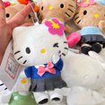 thumbnail image 4 of Colgante de gatito nuevo y de edición limitada por el 50.° aniversario, llavero de piel negra para chicas atractivas, bolso de Hello Kitty, adornos para bolso de muñeca, 4 of 5
