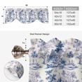 thumbnail image 6 of Blue Garden Vintage Tie Up Valance Curtains for Windows, Kitchen Curtains Window Treatments, Modern Art Building Boat Tree Short Window Shades Valances for Bedroom Bathroom Cafe 42"x12", 6 of 8
