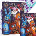 thumbnail image 1 of W2867 Lleno Diamantes Cinco Noches en La Serie Dibujos Animados Freddy Resina Diamante 50 * 70 CM (40 Colores), 1 of 9