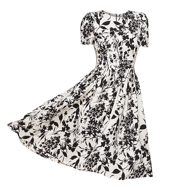 Ketyyh-chn99 Robes d'Été Femmes Tendance 2024 Grande Taille Femme Élégante Robe de Soirée Robe de Plage Automne Décontractée Ample Robe Mini D,m