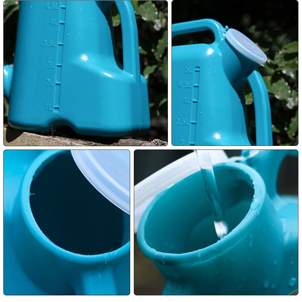 Homoyoyo Sprinkling Watering Can Plastic Gardening Tools Blue 1Pack