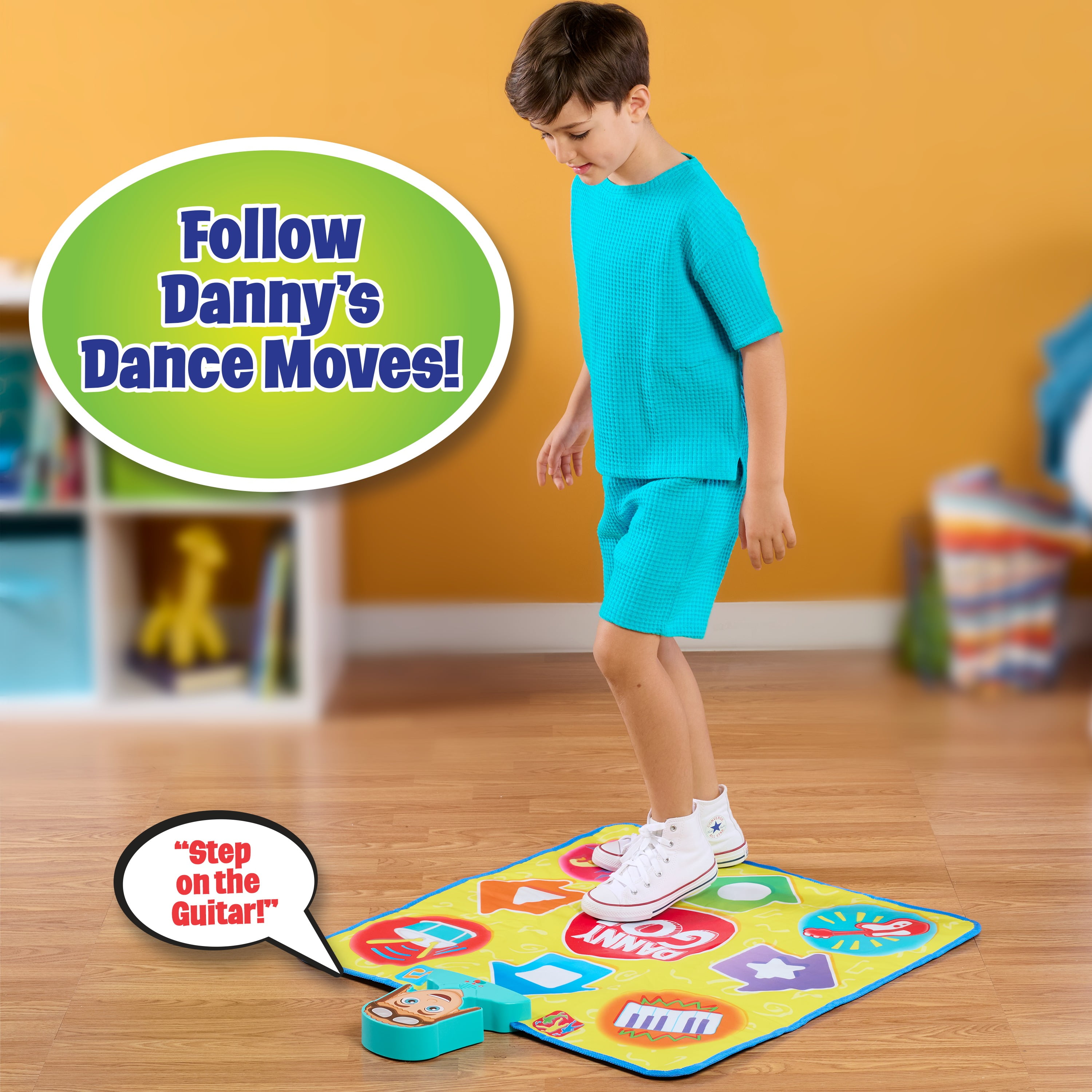 Danny Go! Dance & Go! Music Mat - Light-Up Floor Mat for Movement & Music Play for for Preschool and Elementary School Kids Inspired by Danny Go! Show