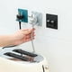 thumbnail image 2 of 2 Pcs Plug Wire Socket Holder Hook Plug Cable Organizer For Living Room Study Kitchen Toilet Laundry Room Office Desk Power Usb (black), 2 of 4