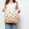 thumbnail image 2 of Orange Green Fall Pillow Covers 16x16 Inch Decorative Throw Pillow Cover, Pumpkins Botanical Thanksgiving Rustic Sofa Pillowcases Accent Cushion Case Home Decor Bedroom Living Room, 2 of 6