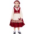 thumbnail image 3 of Bainana Girls Christmas Outfit Set Long Sleeve Reindeer Print Sweatshirt Plaid Skirt 2 Pieces Clothes Set Toddler Kids Relaxed Fit Party Wear, 3 of 9