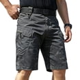 thumbnail image 2 of Men's Sports Camouflage Cargo Shorts with Multiple Pockets and Adjustable Waistband Featuring Tactical Design for Hiking Trails Outdoor Adventures Game Days Black XL, 2 of 5