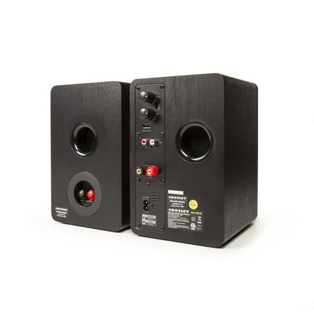 Crosley - 4" Powered Wireless 2-Way Bookshelf Speakers (Pair) - Black