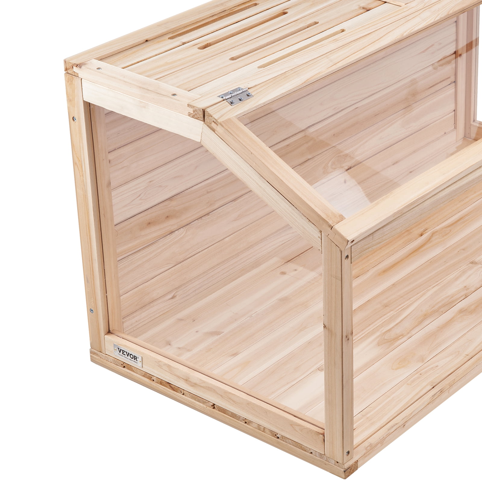 Favory Wooden Hamster Cage, Viewing 𝖧amster Habitat, Dwarf Hamster Cages with Openable Top, Ventilated Small Animal Cage, Pet Mouse Cage for Gerbils，Natural Wood32in x 16in x 16in
