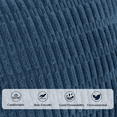 thumbnail image 3 of Sanmadrola Throw Pillow Covers 20x20 inch Set of 2 Corduroy Decorative Pillow Cases Couch Pillows Soft Boho Striped Cushion Cases Set for Sofa Living Room Couch Bedroom Car, Navy, 3 of 6