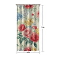 thumbnail image 5 of Pioneer Flower Floral Print Pattern Shower Curtain 36"x72" ,Bathroom Decorative Shower Curtains Set with 12 Hooks,Modern Waterproof Washable Shower Curtain, 5 of 6