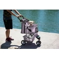 thumbnail image 3 of Paws & Pals Pet Stroller for Cats & Dogs Folding 3-Wheel Carrier Jogger (Purple) (Small), 3 of 8
