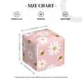 thumbnail image 4 of Sikiie Daisy And Bee Leather Tissue Box Cover Square, tissue box holder, Tissue Box with Bottom Belt-5.2”x5.2”x5.2”, 4 of 7