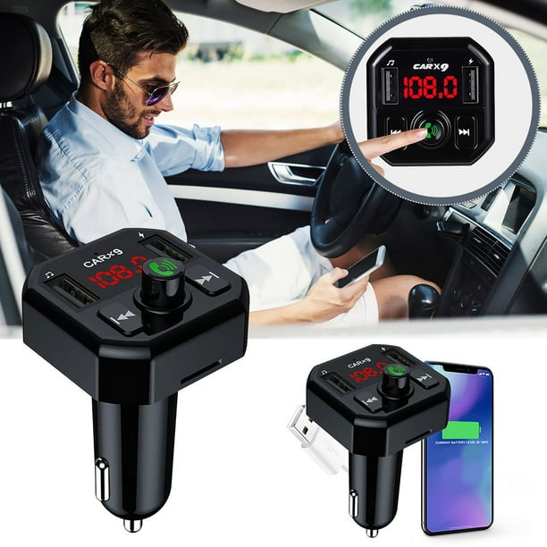 Receptor MP3 Bluetooth para coche con transmisión FM para llamadas manos libres y herramientas para el hogar