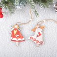 thumbnail image 6 of JHGoosa Christmas Print Wooden Pendant Christmas Tree Ornaments Home Shopping Mall Atmosphere Decoration, 6 of 8