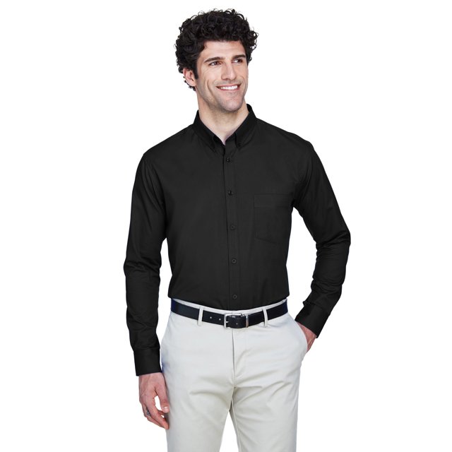 Camisa de sarga de manga larga para hombre Tall Operate NEGRO XLT Núcleo 365 88193T