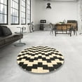 thumbnail image 4 of Ahgly Company Machine Washable Indoor Round Contemporary Gold Area Rugs, 6' Round, 4 of 7