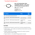thumbnail image 2 of Rear Left Parking Brake Cable - Compatible with 2012 - 2013, 2015 - 2018 Chevrolet Silverado 2500 HD - Dorman, 2 of 2