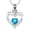 LightBlue, variant on Heart in Heart Cremation Jewelry for Ashes Urn Necklace Lockets for Human Ashes Pet Memorial Ashes Holder