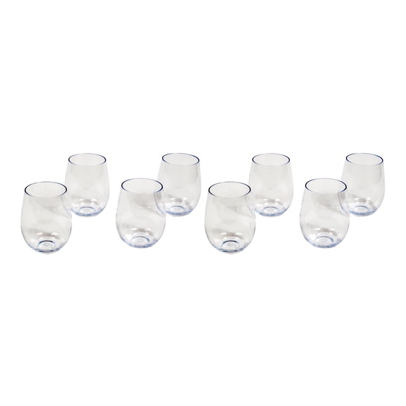 Tritan Montana Stemless Wine Glass Set - Clear - 18 Oz - Set of 8