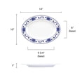 thumbnail image 2 of Excellante Lotus Melamine Dinnerware Collection 14" x 10" Platter, Comes in Dozen, 2 of 3