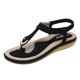 thumbnail image 2 of Sandalias de verano para mujer Sandalias planas sin cordones Zapatos romanos Sandalias informales con punta abierta Wmkox8yii  nm8338, 2 of 9