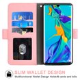 thumbnail image 2 of Huawei P30 Pro Wallet Case Huawei P30 Pro Cover Premium PU Leather Folio Flip Notebook Cover Vogue Business with Credit Slots Wallet Case for Huawei P30 Pro - Pink, 2 of 5