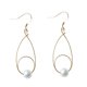 thumbnail image 1 of Pendientes de aro Huggie dorados con borlas colgantes y perlas barrocas, 1 of 5
