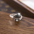 thumbnail image 4 of Guodhu Silver Cross Spoon Ring - Vintage Cross Flower Faith Rings Adjustable Size Inspirational Jewelry, 4 of 9
