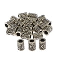 thumbnail image 3 of Paquete de 24 de Abalorios colgantes antiguos de Bronce Zulema Viking Rune Beads Charms 13 x 10 mm, 3 of 7