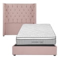 thumbnail image 1 of Box Base Cama Matrimonial+Cabecera Tartuk Rosa+Colchon Restonic Vail, 1 of 8