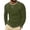 Army Green, variant on Men's Contrast Stitch Raglan Long Sleeve Crew Neck Pullover Top, Color Trim Round Neck Casual Sports T-Shirt for All-Season Daily Outdoor Wear In Multiple Heather Solid Shades(Mint Green,S)