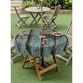 thumbnail image 5 of Outdoor Tablecloth with Umbrella Hole Zipper Retro Wooden Grain Round Tablecloth 54" Waterproof Outside Table Cloth Farmhouse Vintage Gradient Texture Patio Table Cover Tablecloths for Picnic Party, 5 of 8