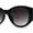 Black White - Smoke, variant on Womens Oversize Round Thick Temple Chic Plastic Cat Eye Sunglasses Black Smoke
