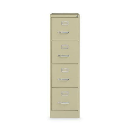 Alera Four-Drawer Economy Vertical File, Letter-Size File Drawers, 15" x 22" x 52", Putty