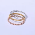 thumbnail image 3 of K-KED Stainless Steel Simple Twisted Tail Women's INS Cool Wind Rings Size 4-9-9-Rose Gold, 3 of 6