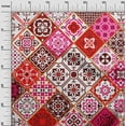 thumbnail image 3 of oneOone Polyester Lycra Maroon Fabric Abstract Traditional Fabric For Sewing Printed Craft Fabric By The Yard 56 Inch Wide, 3 of 4