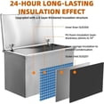thumbnail image 4 of Luku Drop in Ice Chest, Stainless Steel Commercial Ice Bin with Hinged Cover, Outdoor Kitchen Ice Bar for Drinks, 4 of 8