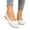 White, variant on YOUYEDIAN Loafers for Women Fashion Polka Dot Low Heel Versatile Round Toe Bowtie Deco Flat Casual Slip On Comfy Outdoor Dress Shoes