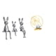 thumbnail image 1 of Escultura de hierro con forma de hoja de conejo, adorno central para estantería, escritorio, armario, oficina, dormitorio, chimenea, decoración, 1 of 8