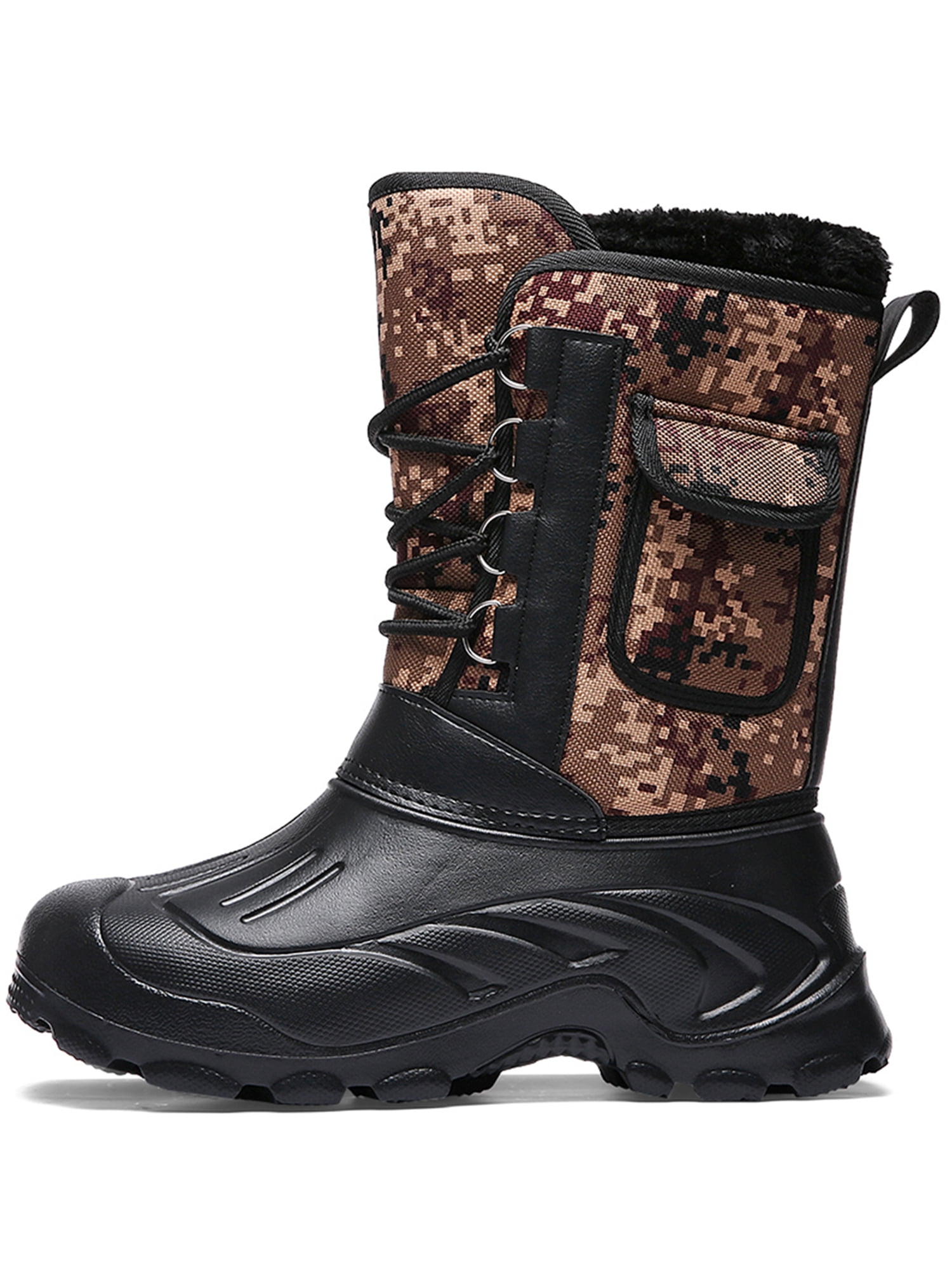 OwnShoe Men's Snow Boot Waterproof Warm Rain Booties Outdoor Shoes