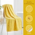 thumbnail image 3 of REGALWOVEN Cute Embroidery Cotton Bath Towels, 1 Pack Soft and Absorbent Oversized Towel for Home, Hotel, Spa, Gym Banana Yellow 55" x 28", 3 of 7