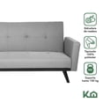 thumbnail image 2 of Sofá Cama Reclinable 3 Personas Sillón Minimalista 2 Posiciones Kingshouse gris, 2 of 8