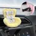 thumbnail image 4 of 3 Packs Doll Car Seat Plush Cushion with Vent Clip and Stand Cute Functional Car Ornament for Fans Collectors Desktop Display Soft Furry Accessories, 4 of 5
