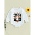 thumbnail image 2 of Bagilaanoe Newborn Baby Girl Boy Oversized Romper Sweatshirt Long Sleeve Bodysuits Letter Print Pullover 3M 6M 12M 18M Infant Casual Tee Tops, 2 of 7
