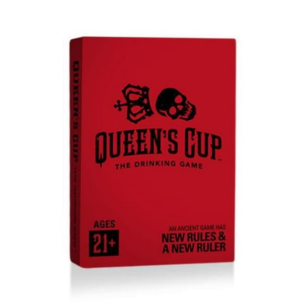 Queens Cup QCD036 Jeu de Cartes Rouges et Noires & 44; Brillant